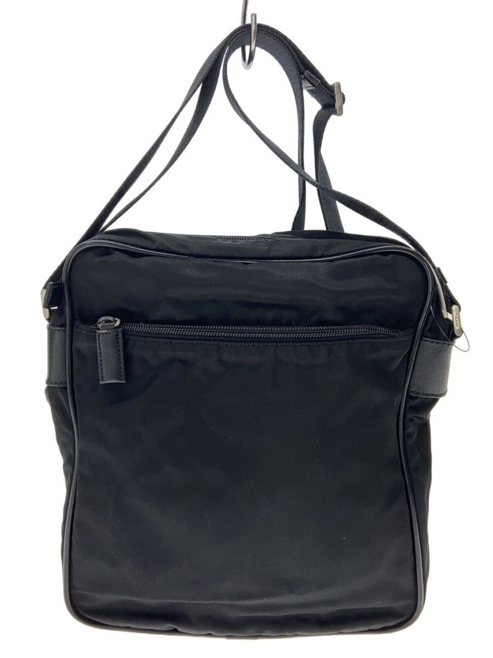 Prada Tessuto Saffiano Leather Shoulder Bag Black